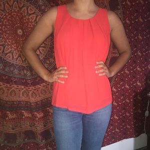 Red flowy tank top